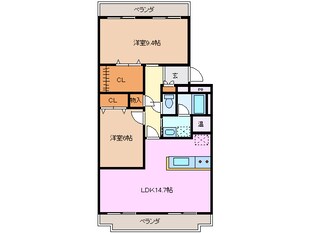 桑名駅 徒歩27分 2階の物件間取画像